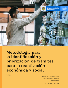 Previsualizacion archivo Metodología para la identificación y priorización de trámites para la reactivación económica y social - Versión 1 - Septiembre de 2021